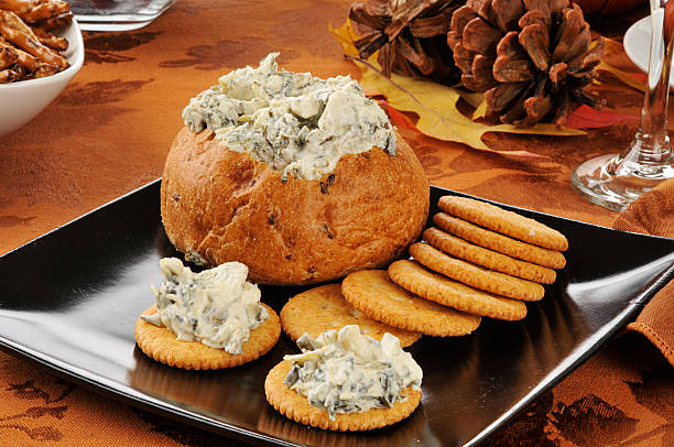 spinach dip in bread bowl