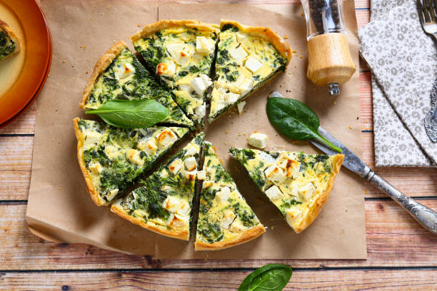 spinach feta quiche