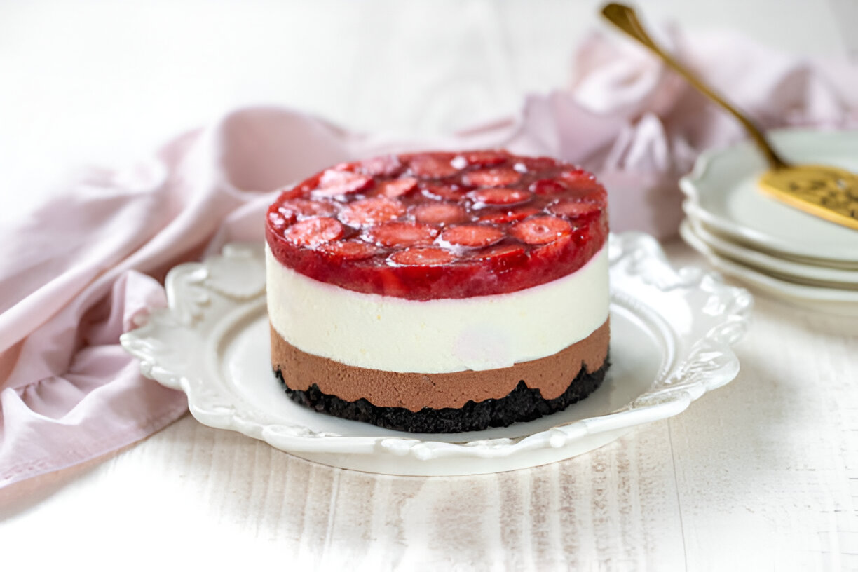 Chocolate Strawberry Cheesecake